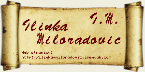 Ilinka Miloradović vizit kartica